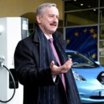 Siim Kallas, Vicepresidente e Commissario responsabile per i Trasporti UE urante la conferenza stampa di presentazione